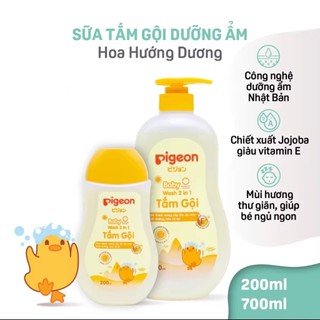 Sữa Tắm Gội Pigeon 2 trong 1 chiết xuất Hoa Hướng Dương - Chai 700ml (Màu Vàng)