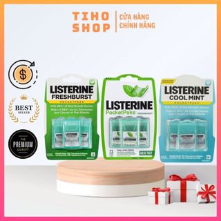 Miếng Ngậm Thơm Miệng LISTERINE POCKETPAKS 1 Vỉ 3 hộp (1 hộp 24 miếng )