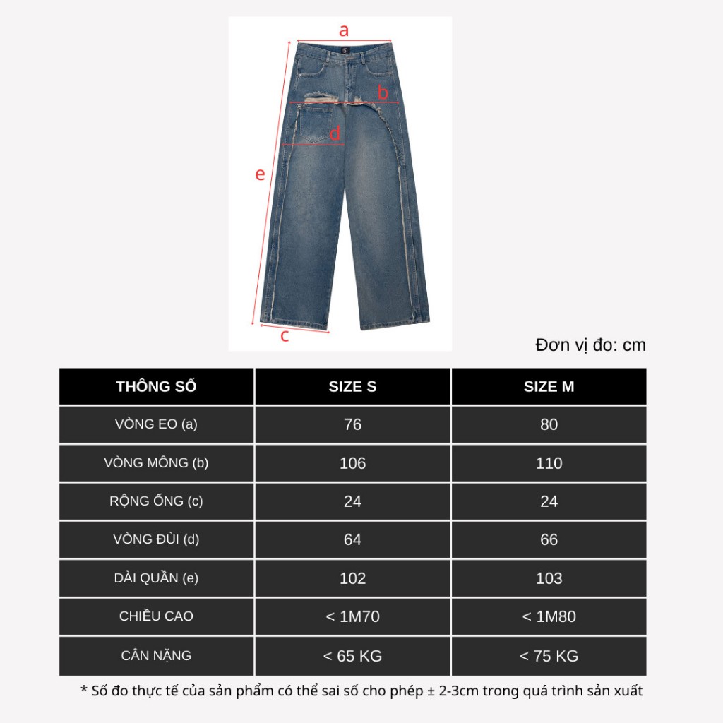 Bad Choices | Quần Jean thụng Dài rách mã 08