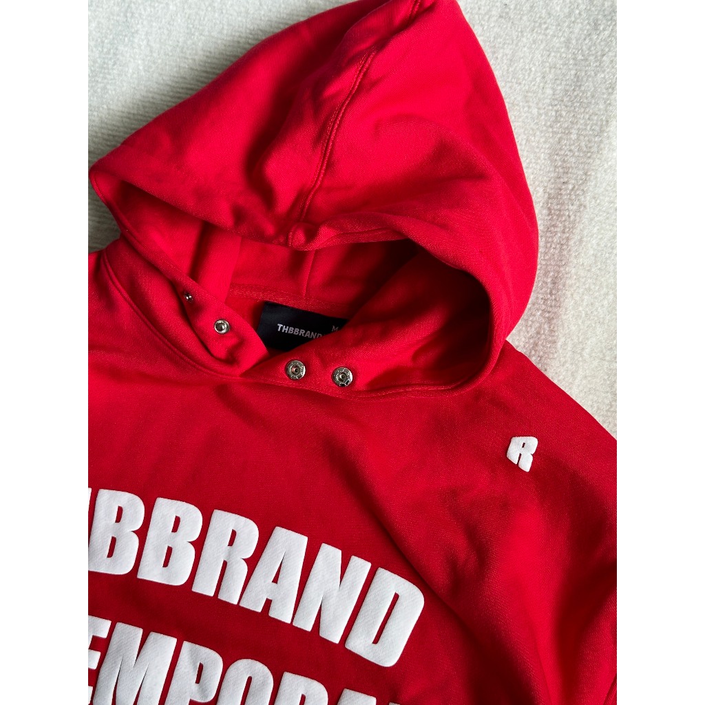 Áo khoác nỉ HOODIE RED BOXY - in nổi 3D  - chính hãng THBBRAND