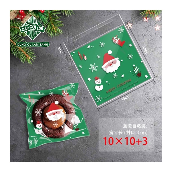 TÚI DÁN NOEL 10X10CM