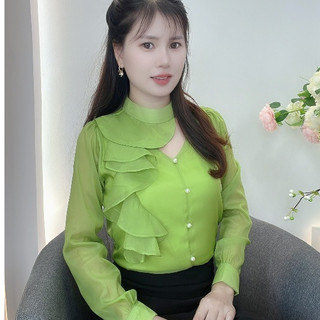 An32 - áo kiểu công sở bèo 1 bên
