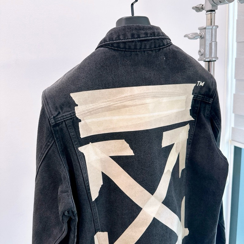 ⚡️ - Áo Khoác Off-White™ C/O Virgil Abloh Tape Arrows Denim Jean Jacket, Áo khoác bò OW