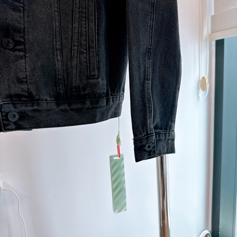 ⚡️ - Áo Khoác Off-White™ C/O Virgil Abloh Tape Arrows Denim Jean Jacket, Áo khoác bò OW