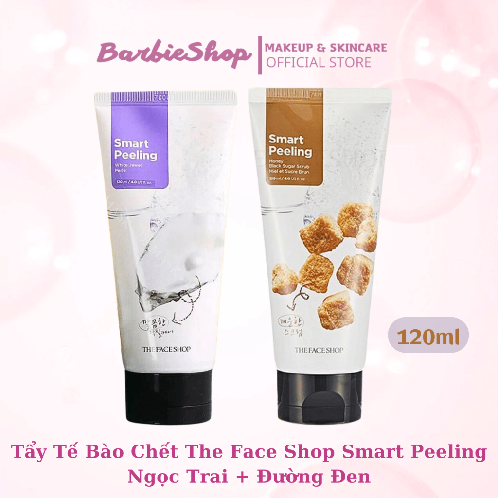 Tẩy Tế Bào Da Chết The Face Shop Smart Peeling Ngọc Trai+Đường Đen [120ml]