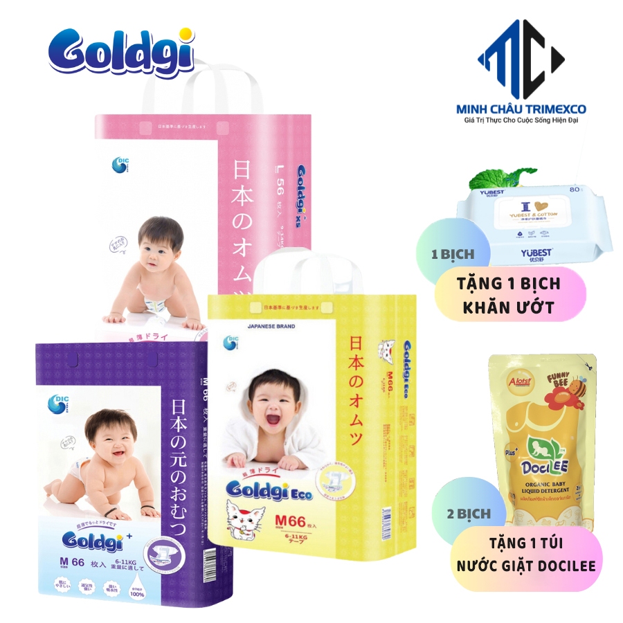 Bỉm Goldgi dán/quần chính hãng Nhật, bỉm Goldgi+,Goldgi X5/ECO size nb92/s84/m66/l56/m60/l48/xl meemhome