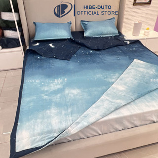 Set ga gối 5 món cotton poly drap giường bo chun, Bộ chăn hè 5 món cao cấp - Hibetudo