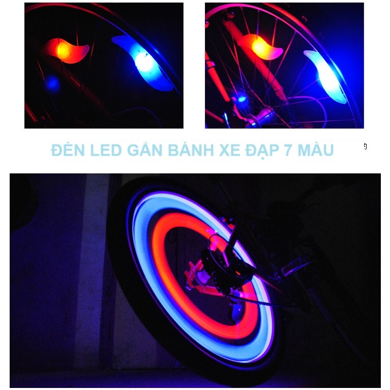 Đèn LED gắn bánh xe đạp 7 màu BB BIKE - L7C siêu rẻ