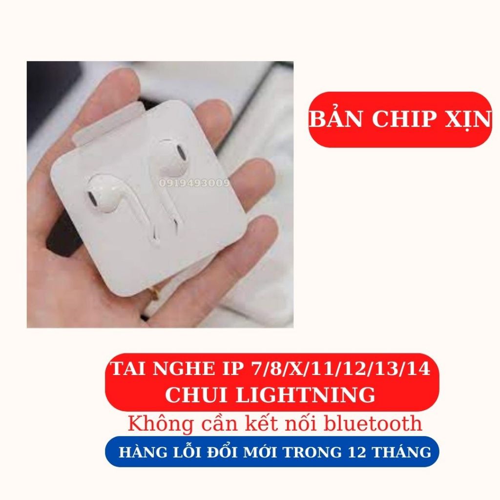 Tai nghe có dây dành cho 7/8/X/X.s/11/12/13/14 KHÔNG CẦN BLUETOOTH BẢN CAO CẤP PUCEN