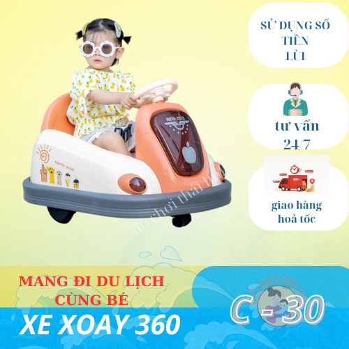 Xe xoay 360 độ hình QUẢ TÁO C-30 mẫu mới nhất 2023