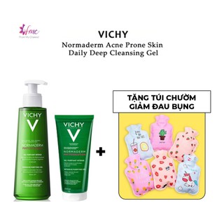 Sữa rửa mặt Vichy Normaderm Phytosolution Intensive Purifying 200ml/400ml + Tặng 1 túi chườm giảm đau bụng