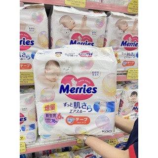 (Mã NSF02P130 giảm 30K) TÃ/BỈM MERRIES NỘI ĐỊA NHẬT CHÍNH HÃNG CỘNG MIẾNG-NB82/S76/M64/ M58L50 /Xl 44/XXL28