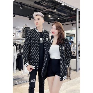 Áo Khoác Bomber NY Họa Tiết in kín toàn thân nam nữ unisex chất cotton dày dặn
