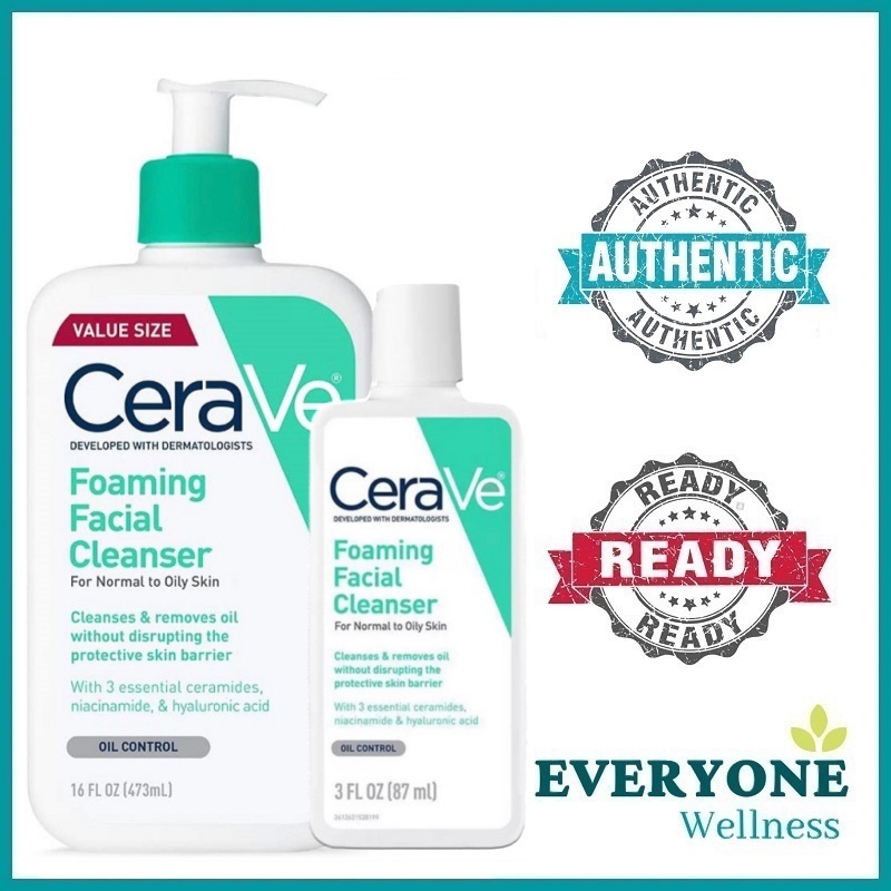 Sữa rửa mặt CERAVE cho da dầu da mụn và nhạy cảm 473ml