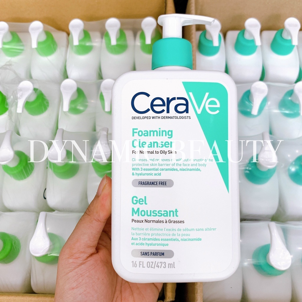 Sữa rửa mặt CERAVE cho da dầu da mụn và nhạy cảm 473ml
