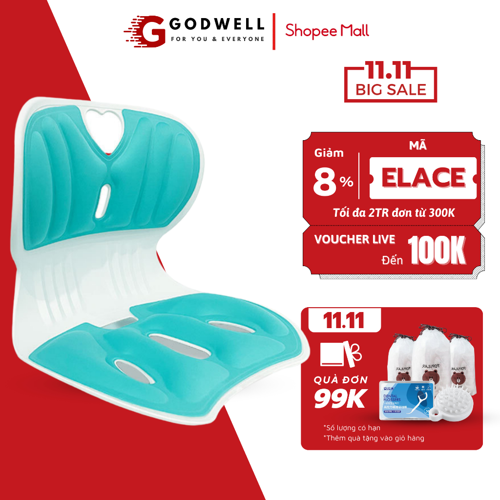 Ghế công thái học văn phòng GODWELL chống gù lưng thoát cho trẻ em học sinh người lớn - CTH01