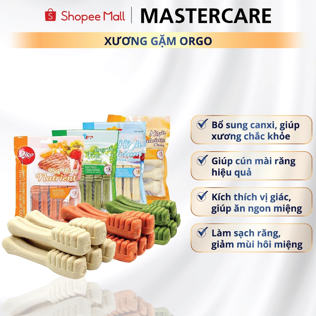 Xương Gặm Orgo Sạch Răng Thơm Miệng Bổ Sung Canxi Cho Chó MASTERCARE FOR PET