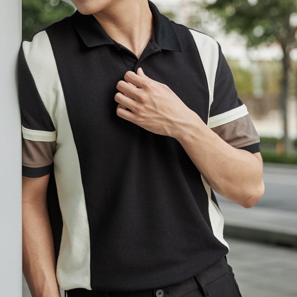 Áo Polo ColorBlock ICDN chất CVC hạn chế nhăn thoáng mát - PLID0082