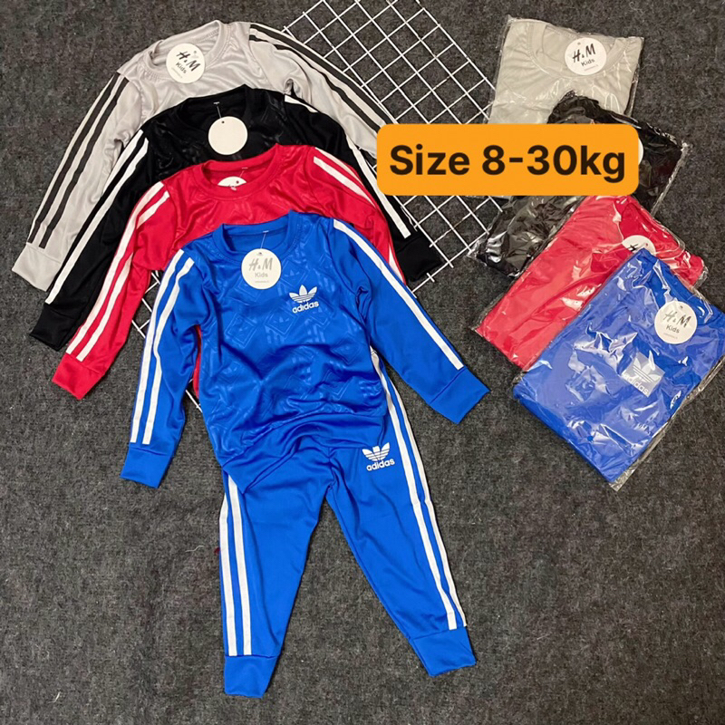 Bộ thun lạnh tay dài thể thao cho bé trai và bé gái size8-30kg
