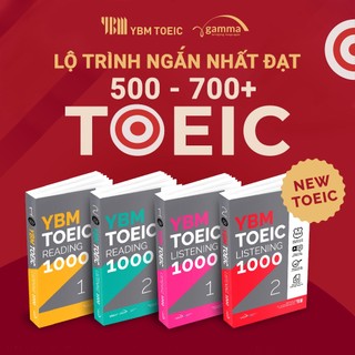 Lẻ/Combo Sách YBM TOEIC 1000 Listening + Reading Vol.1 & Vol.2 (Level 500+)