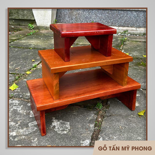  Đóng Ghế đẩu ngồi xổm | Ghế gỗ để chân văn phòng | Kệ kê đồ bằng gỗ tự nhiên theo yêu cầu 
