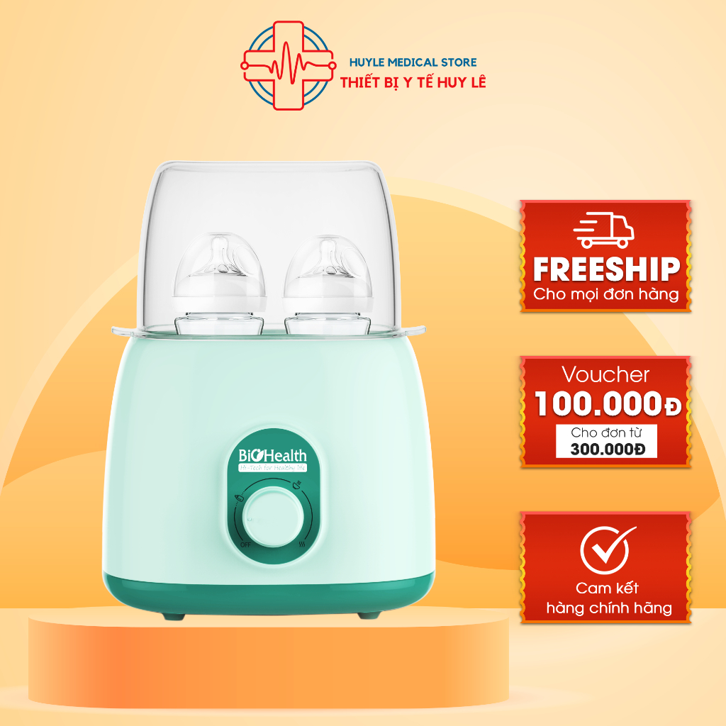 Máy hâm sữa bình đôi BioHealth BH9210 làm nóng tiệt trùng giữ được hương vị, chất dinh dưỡng - Huy Le