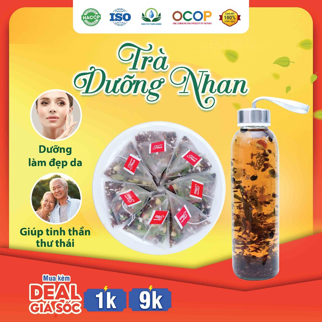 Trà Dưỡng Nhan 7 Vị Siêu Thị Thiên Nhiên, Giảm Cân, Giữ Dáng, Đẹp Da - Hộp 30 Gói