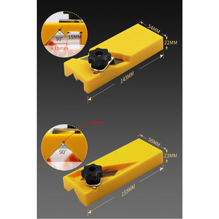 Dao gọt chỉ nẹp nhựa - gọt vát mép gỗ 45° sử dụng lưỡi dao rọc giấy, Dao gọt chỉ bào cạnh gỗ VÀNG