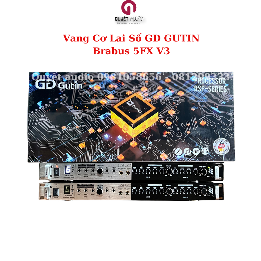 Vang Cơ Lai Số GD GUTIN Brabus 5FX vertion 3 CHÍNH HÃNG  bảo hành 2 năm, tích hợp Bluetooth và optical