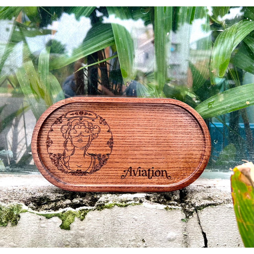 Khay gỗ Elip lớn (decor 13)