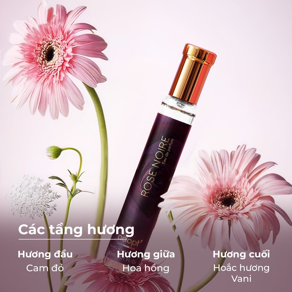 Nước hoa nữ ADOPT Rose Noire EDP 30ML lưu hương lâu Lôi Cuốn Bí Ẩn Quyến Rũ