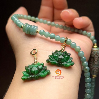 Charm hoa sen cẩm thach mix charm vòng