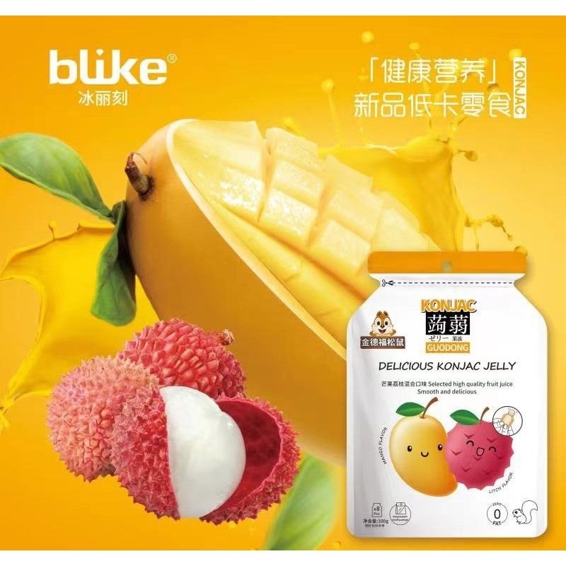 Thạch Trái Cây Konjac Blike Mix Vị 100g