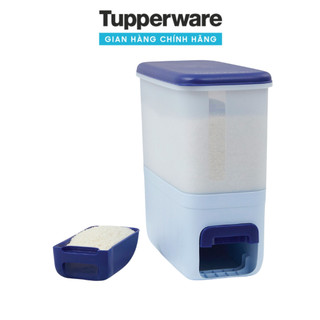 Thùng gạo màu xanh mới 10kg TUPPERWARE khối lượng lớn bảo quản chất lượng tươi ngon