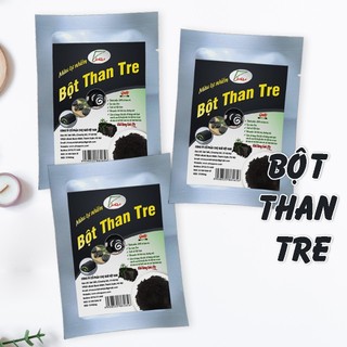 Set 3 gói tinh bột than tre gói 20gr nguyên chất 100% từ than tre dùng tạo màu thực phẩm các loại bánh mỳ, kẹo, mỹ phẩm