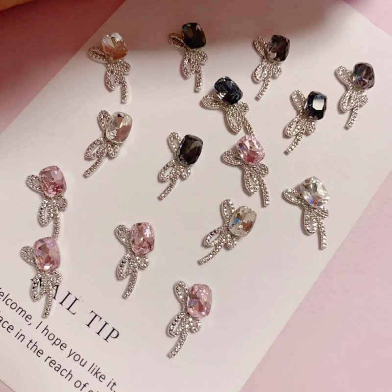 Charm nơ trang trí móng cực xinh bán lẻ 1 cái