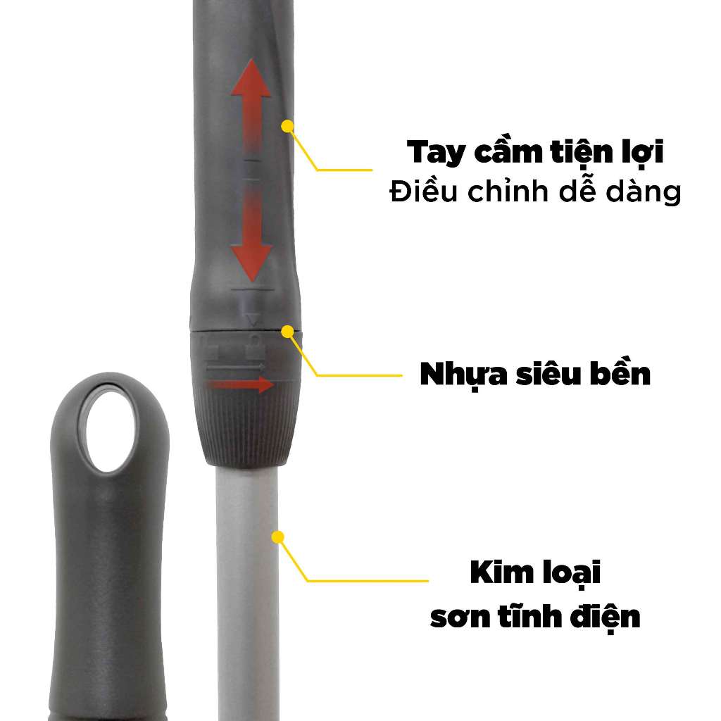 Cây lau nhà tự vắt RubbermaidHome xoay 360 độ thông minh kèm thùng siêu bền có gờ gạt bụi tiện lợi | SAOVIETCO | 2104526