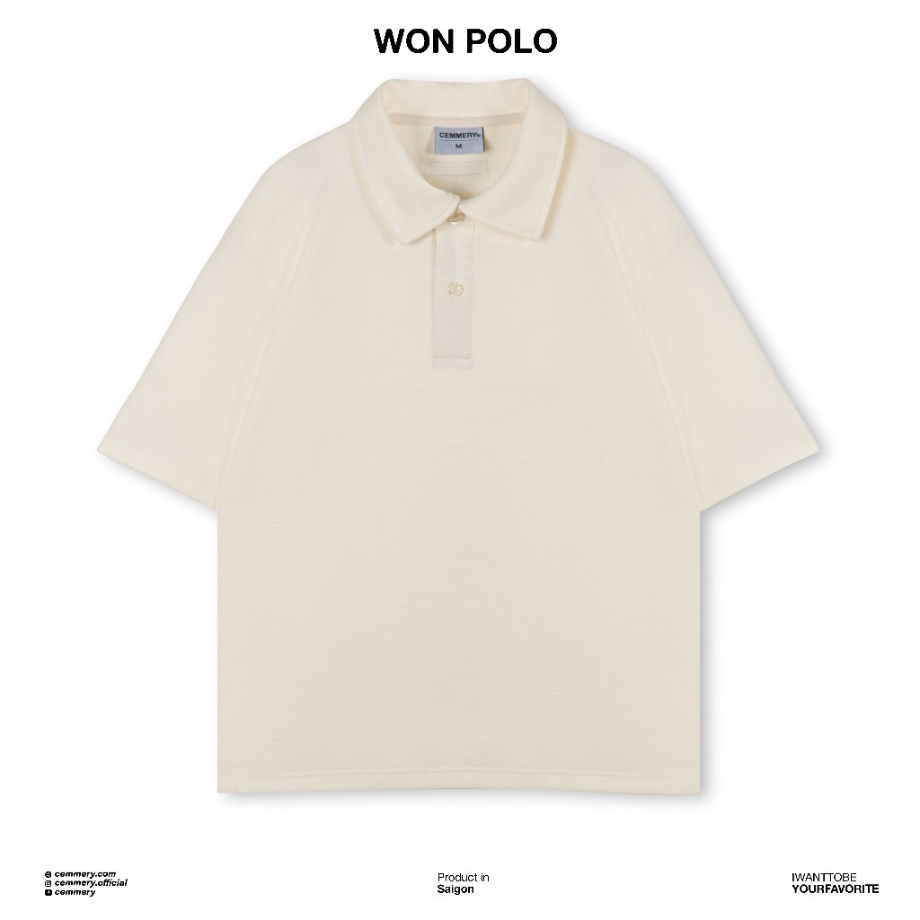 Áo Polo LocalBrand Cemmery định lượng 330GSM WON POLO 5 Màu, áo polo unisex nam nữ cotton