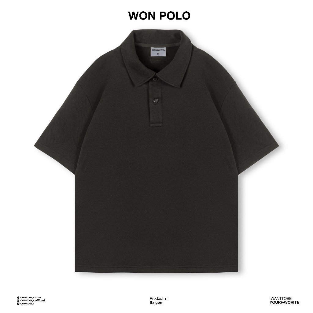 Áo Polo LocalBrand Cemmery định lượng 330GSM WON POLO 5 Màu, áo polo unisex nam nữ cotton