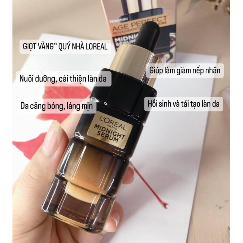 Serum ban đêm giúp nâng cơ, trắng da. Hàng mua tại Pháp