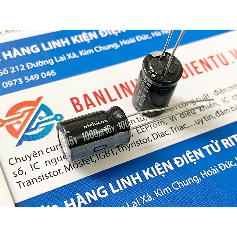 Tụ Hóa Nichicon 1000uF 16V 10x16mm
