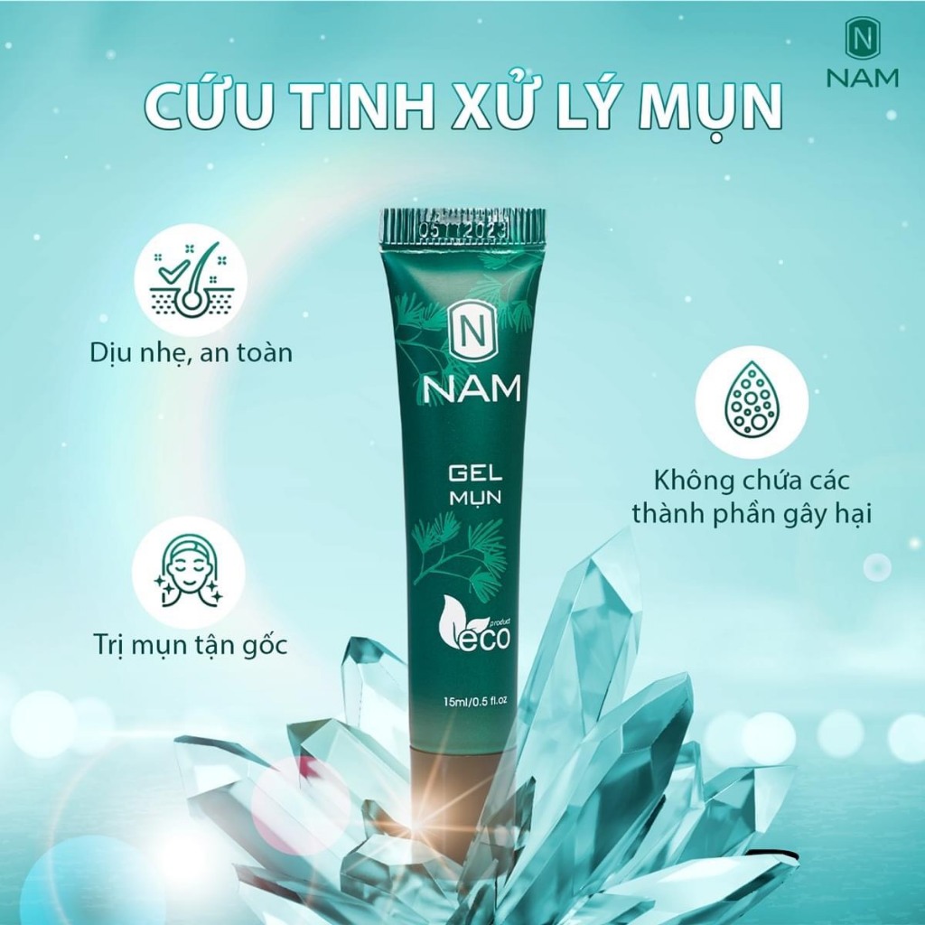 Combo Sạch Mụn Hết Thâm NAM Gồm Sữa Rửa Mặt 120ml Và Gel Mụn 15ml - Chính Hãng