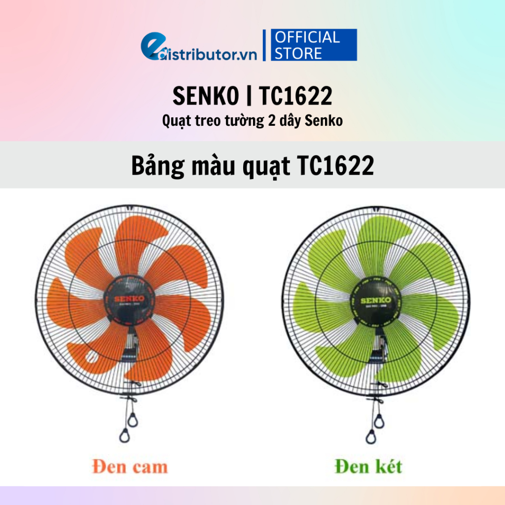 Quạt Treo Tường 2 Dây Senko TC16/TC1620/TC1622/TC1626/TC1880/TC1886 - Hàng Chính Hãng