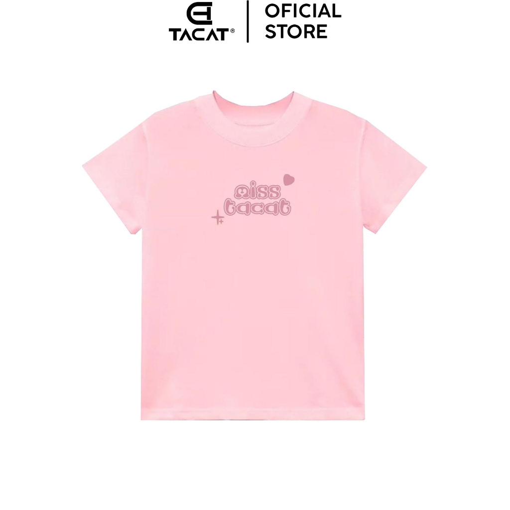 Áo Thun Baby Tee - A2 Áo thun Hồng MissTaCat TACAT Local Brand chính hãng 100% cotton co giãn 2 chiều