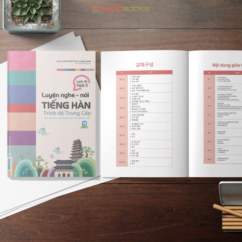 Sách - Luyện Nghe - Nói Tiếng Hàn Trung Cấp