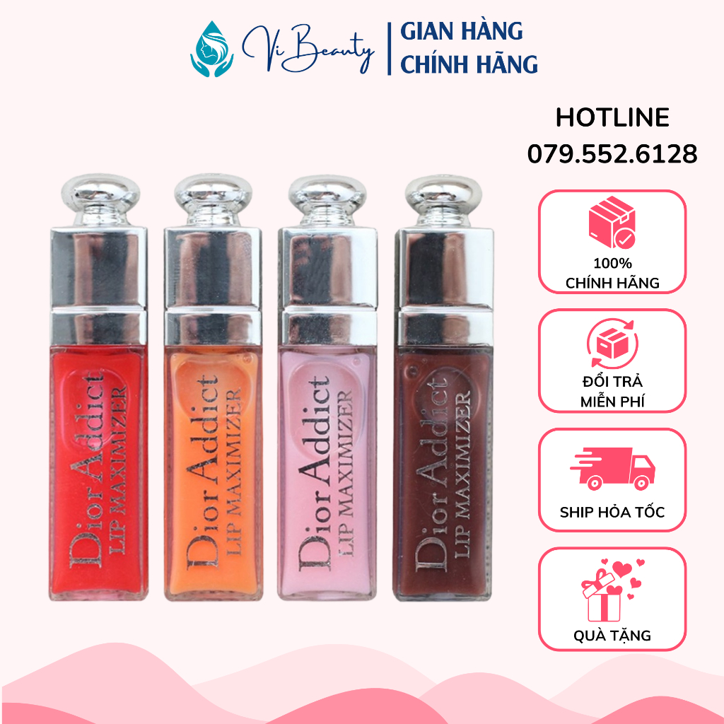 Son Dưỡng Môi Dior Addict Lip Maximizer Mini Giúp Môi Căng Mọng Dưỡng Ẩm Hồng Môi 2ml