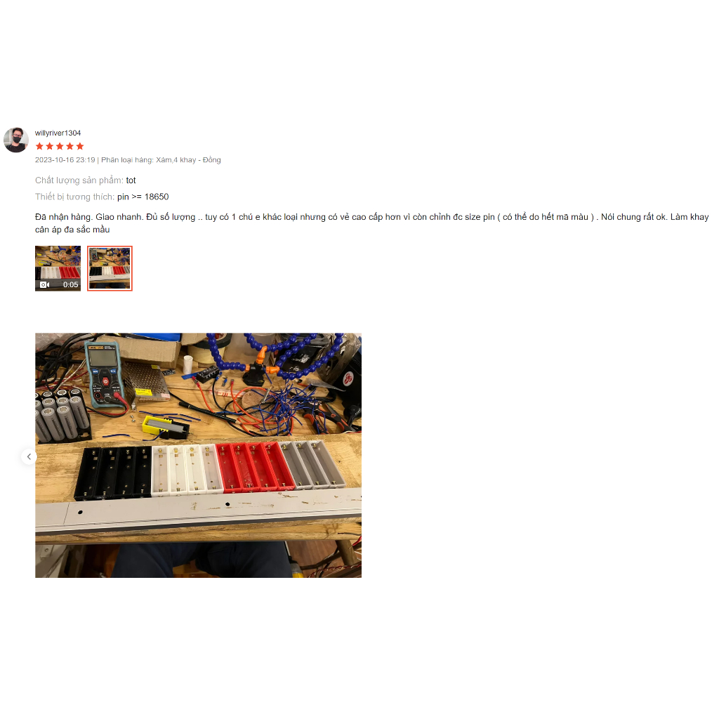 Khay pin 21700, 18650, 21770