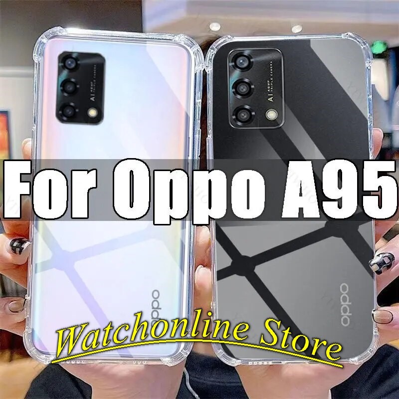 Ốp lưng chống va đập Oppo A95 4G F19 A95 4G dày dặn trong suốt bảo vệ camera