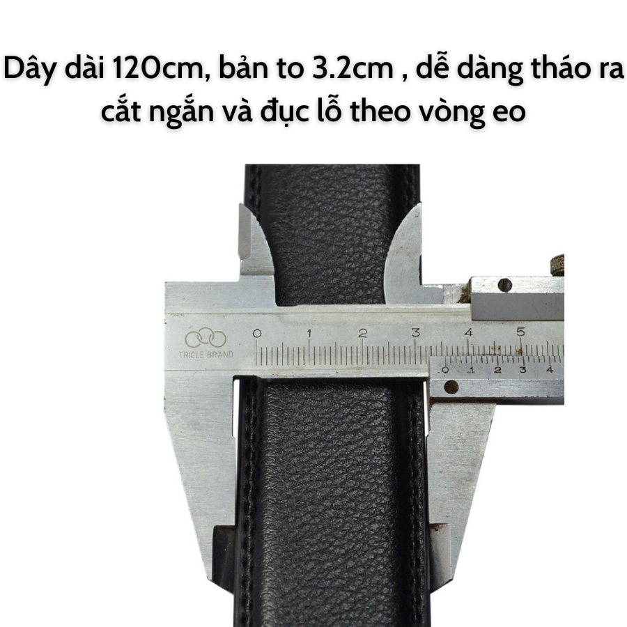 Dây Nịt Nam Da Bò Thời Trang - Thắt Lưng Nam Siêu Bền Đẹp, Tặng Kèm Hộp - TLS