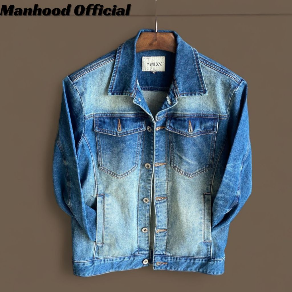 Áo khoác jean nam, áo jean denim trơn AKJ003637